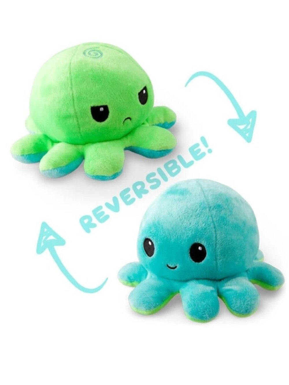 plush teeturtle reversible blue & green octopus NWT 2022 (W6515)